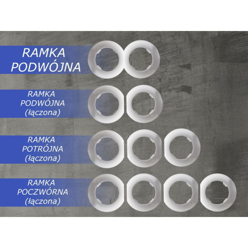 LOFT RAMKA POJEDYNCZA 81mm BIAŁA JLM RETRO FRENCH STYLE