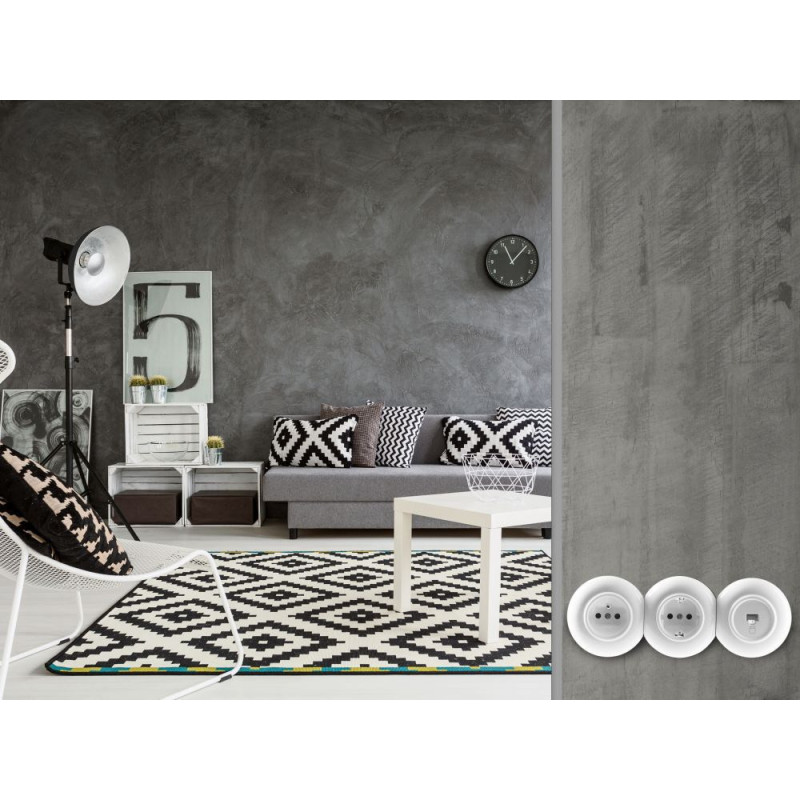 LOFT RAMKA PODWÓJNA BIAŁA JLM RETRO FRENCH STYLE