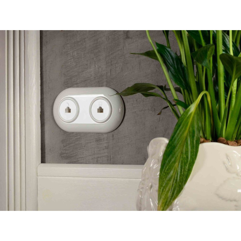 LOFT RAMKA PODWÓJNA 156x85mm BIAŁA JLM RETRO FRENCH STYLE