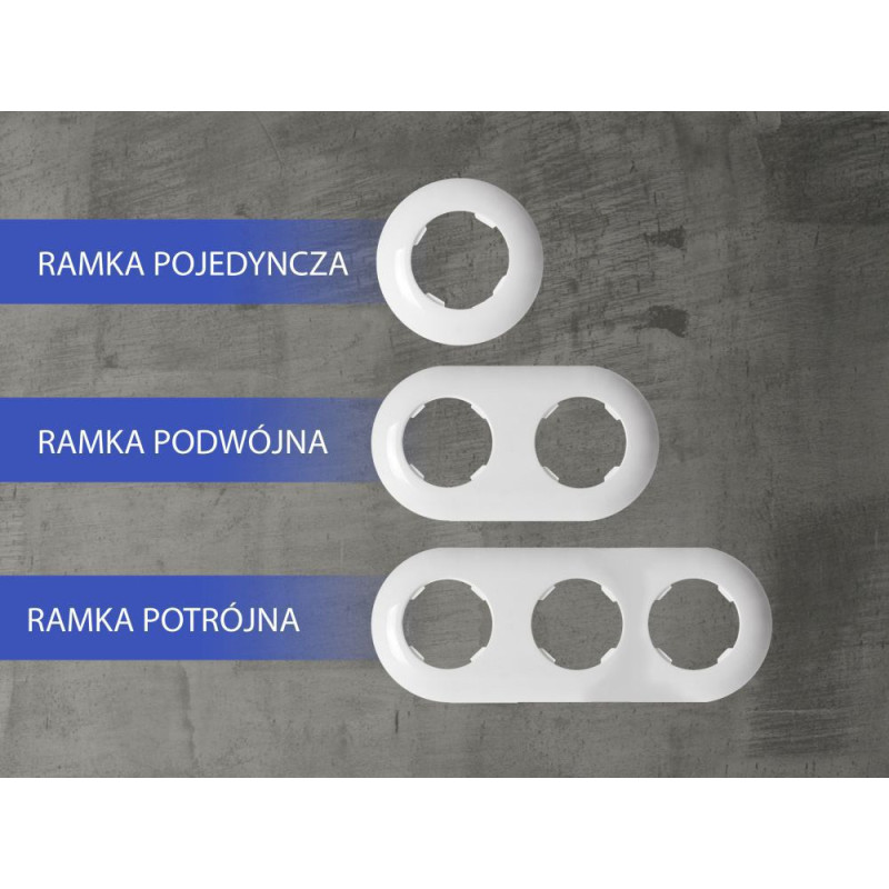 LOFT RAMKA POJEDYNCZA 85mm BIAŁA JLM RETRO FRENCH STYLE