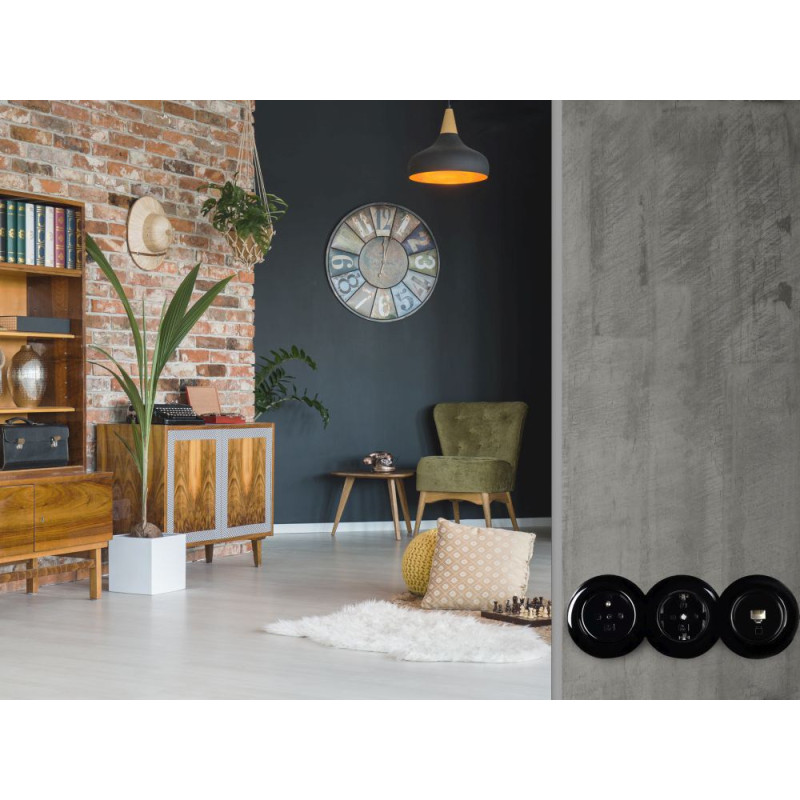 LOFT RAMKA KOŃCOWA CZARNA JLM RETRO FRENCH STYLE