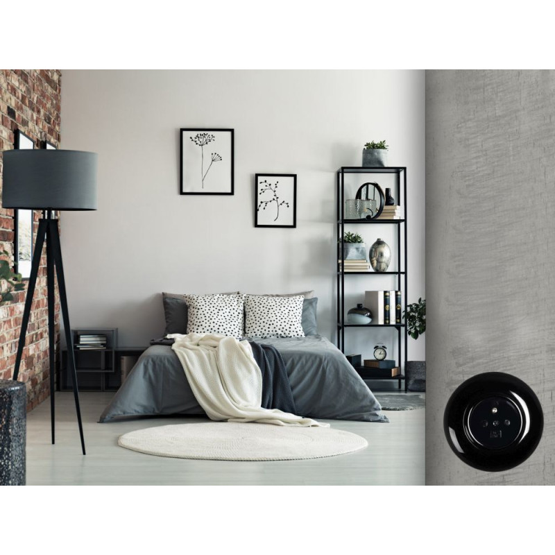 LOFT RAMKA PODWÓJNA 156x85mm CZARNA JLM RETRO FRENCH STYLE