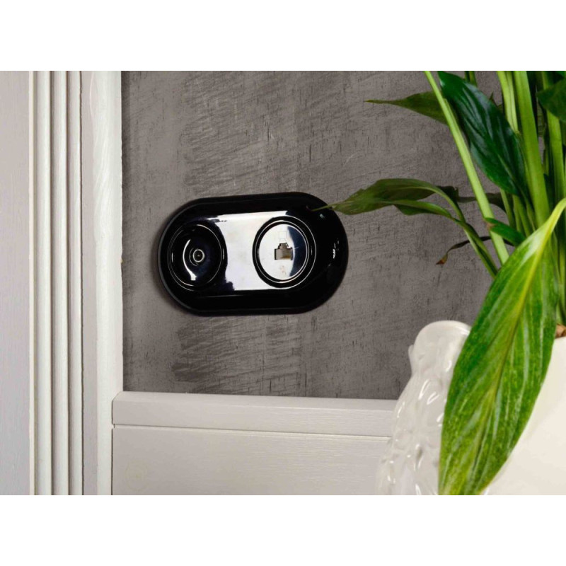 LOFT RAMKA PODWÓJNA 156x85mm CZARNA JLM RETRO FRENCH STYLE