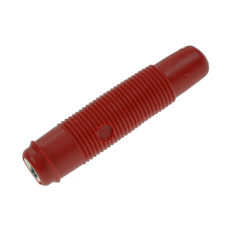 GNIAZDO BANANOWE NA KABEL 16A 60V CZERWONE