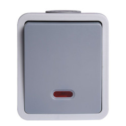 WŁĄCZNIK POJEDYNCZY SCHODOWY LED NATYNKOWY BIAŁY IP55 JLM INDUSTRIAL DESIGN