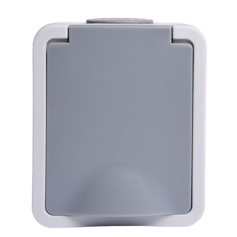 GNIAZDO SCHUKO POJEDYNCZE Z KLAPKĄ NATYNKOWE BIAŁE IP55 JLM INDUSTRIAL DESIGN