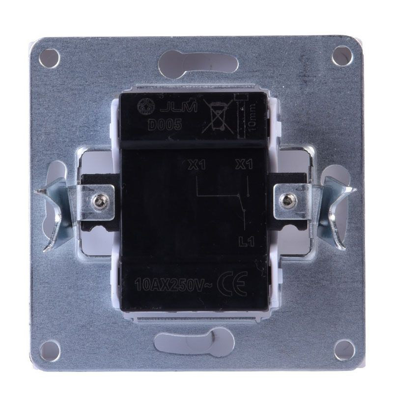 WŁĄCZNIK POJEDYNCZY SCHODOWY PODTYNKOWY BIAŁY BEZ RAMKI JLM ULTRA DESIGN