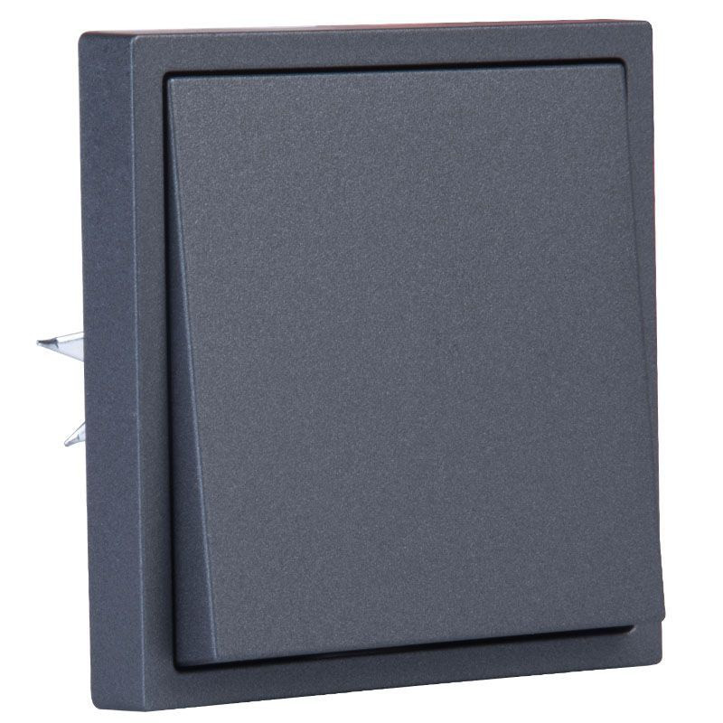 WŁĄCZNIK POJEDYNCZY SCHODOWY PODTYNKOWY GRAFIT BEZ RAMKI JLM ULTRA DESIGN