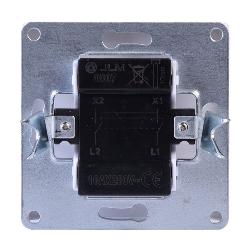 WŁĄCZNIK KRZYŻOWY PODTYNKOWY BIAŁY BEZ RAMKI JLM ULTRA DESIGN