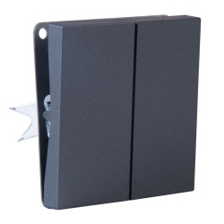 WŁĄCZNIK PODWÓJNY PODTYNKOWY GRAFIT BEZ RAMKI JLM ULTRA DESIGN