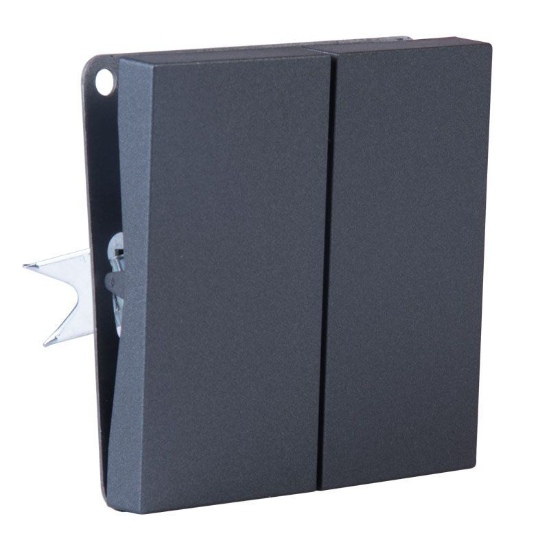 WŁĄCZNIK PODWÓJNY PODTYNKOWY GRAFIT BEZ RAMKI JLM ULTRA DESIGN