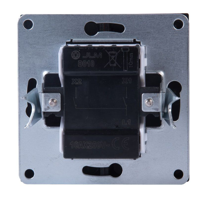 WŁĄCZNIK PODWÓJNY PODTYNKOWY GRAFIT BEZ RAMKI JLM ULTRA DESIGN