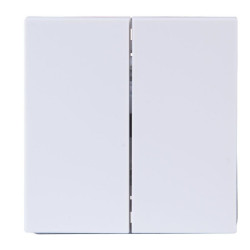 WŁĄCZNIK PODWÓJNY SCHODOWY PODTYNKOWY BIAŁY BEZ RAMKI JLM ULTRA DESIGN