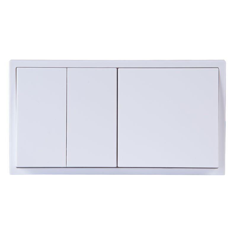 WŁĄCZNIK PODWÓJNY SCHODOWY PODTYNKOWY BIAŁY BEZ RAMKI JLM ULTRA DESIGN