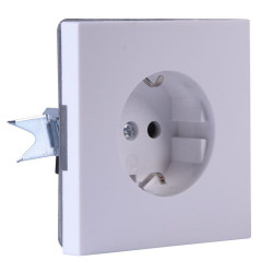 GNIAZDO PODTYNKOWE SCHUKO BIAŁE BEZ RAMKI JLM ULTRA DESIGN