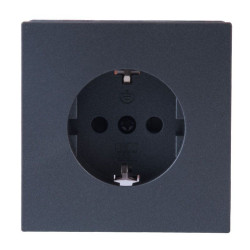 GNIAZDO PODTYNKOWE SCHUKO CZARNE BEZ RAMKI JLM ULTRA DESIGN