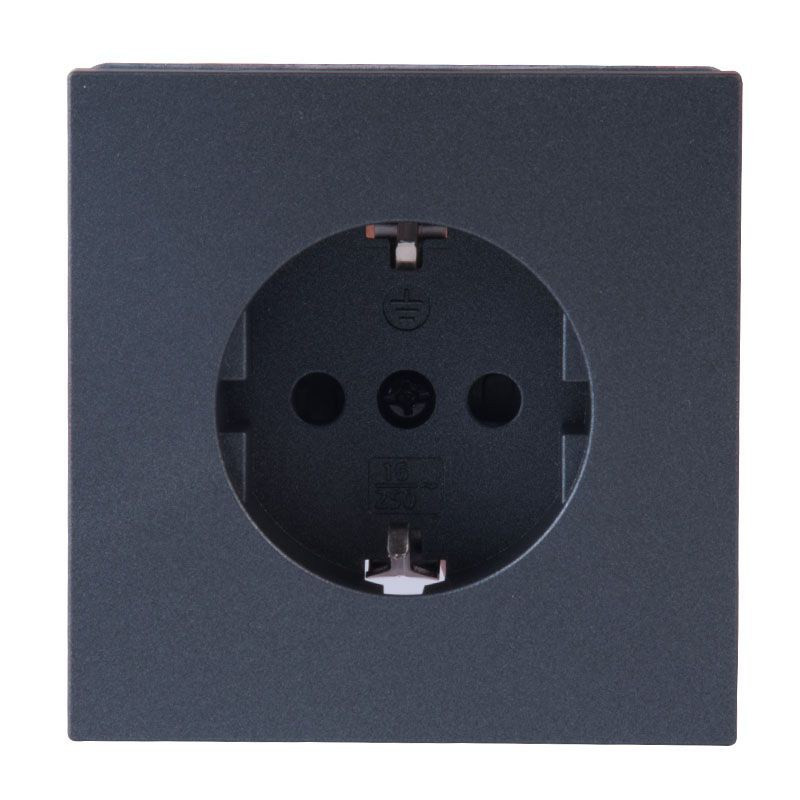 GNIAZDO PODTYNKOWE SCHUKO CZARNE BEZ RAMKI JLM ULTRA DESIGN