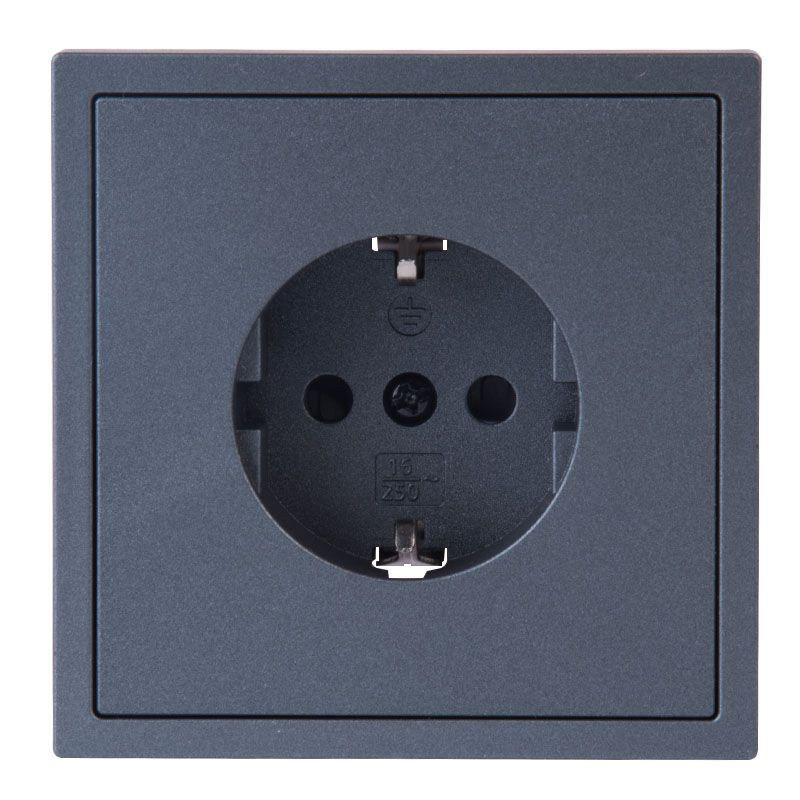 GNIAZDO PODTYNKOWE SCHUKO CZARNE BEZ RAMKI JLM ULTRA DESIGN