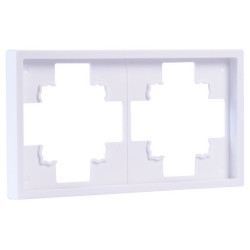 RAMKA PODWÓJNA PODTYNKOWA BIAŁA BEZ RAMKI JLM ULTRA DESIGN