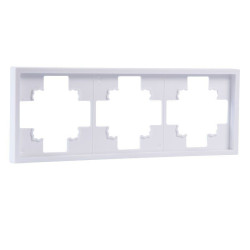 RAMKA POTRÓJNA PODTYNKOWA BIAŁA BEZ RAMKI JLM ULTRA DESIGN