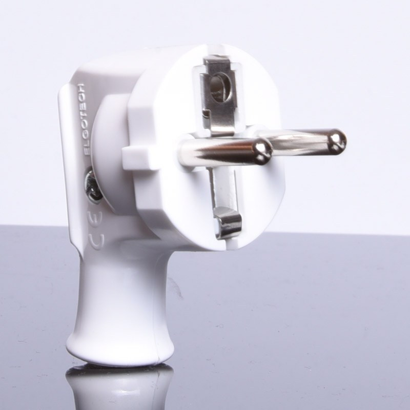 WTYK 230V ZASILAJĄCY KĄTOWY BIAŁY  WT-35- ELGOTECH UNISCHUCKO