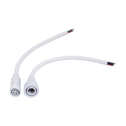 ZŁĄCZE 4-PIN KOMPLET IP66 BIAŁE