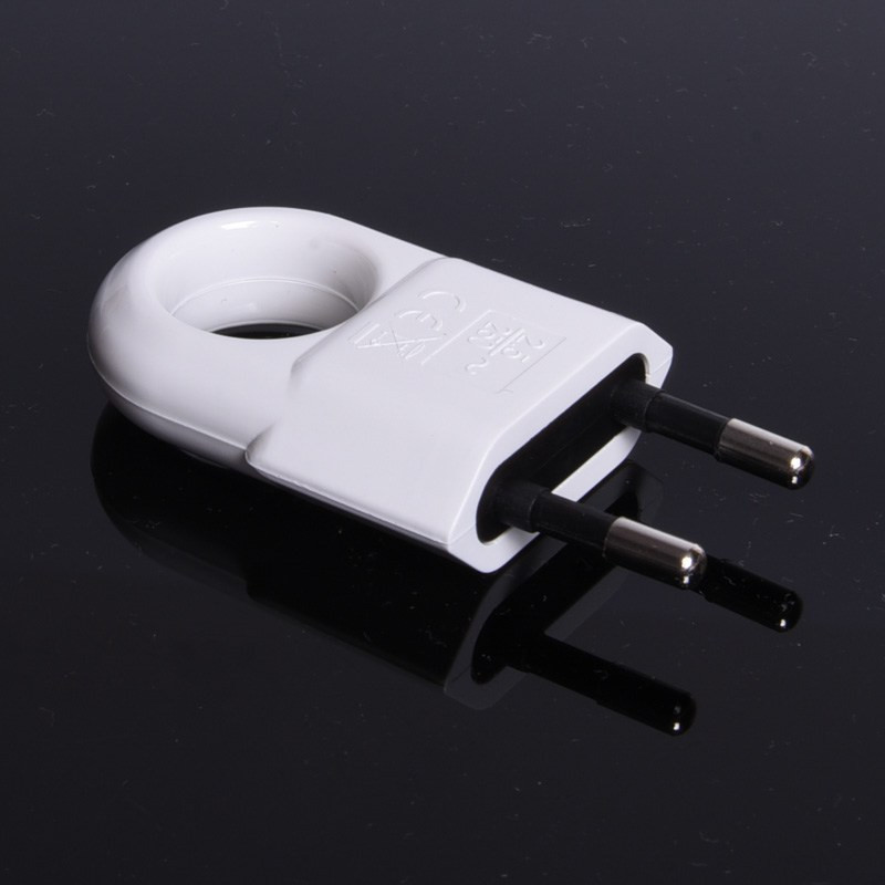 WTYK 230V PŁASKI Z UCHWYTEM BIAŁY WTP2C 2,5A 250V ELGOTECH WTYCZKA