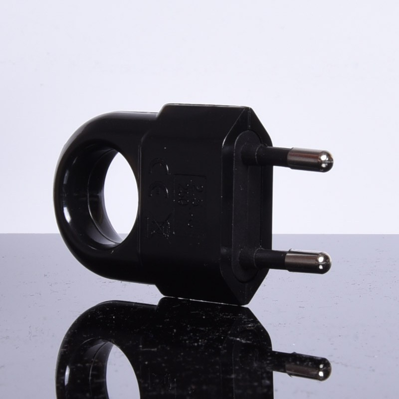 WTYK 230V PŁASKI Z UCHWYTEM CZARNY WTP2C-2 2,5A 250V ELGOTECH WTYCZKA