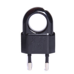 WTYK 230V PŁASKI Z UCHWYTEM CZARNY WTP2C-2 2,5A 250V ELGOTECH WTYCZKA