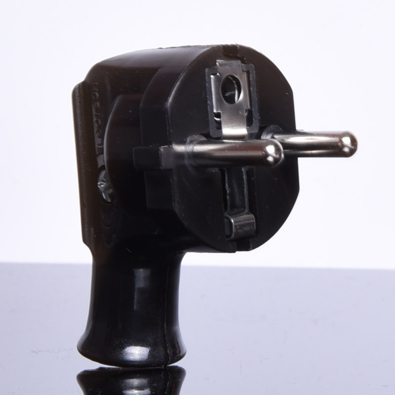 WTYK 230V ZASILAJĄCY KĄTOWY CZARNY  WT-35-2 ELGOTECH UNISCHUCKO