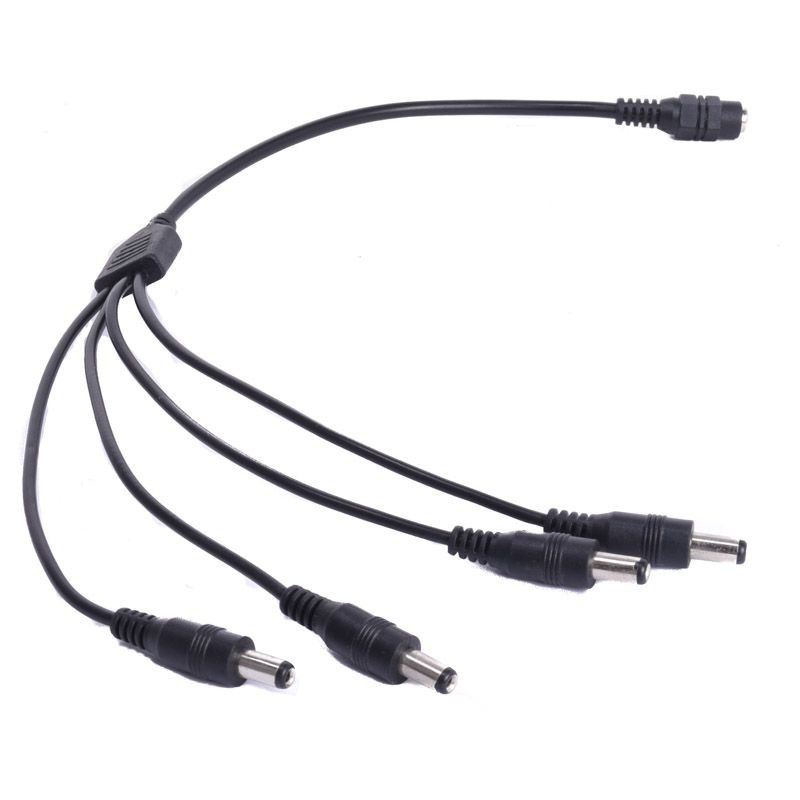 ROZGAŁĘŹNIK DC 1 GNIAZDO 4 WTYKI 30cm 2,1/5,5