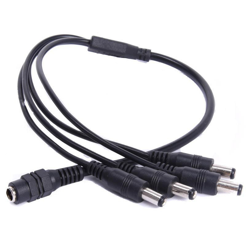 ROZGAŁĘŹNIK DC 1 GNIAZDO 4 WTYKI 30cm 2,1/5,5