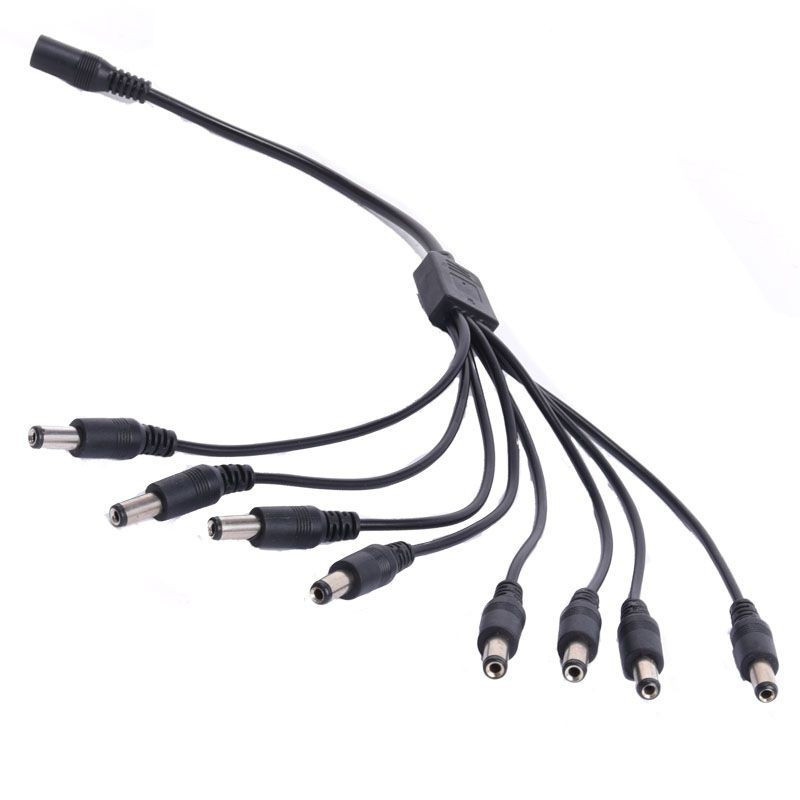 ROZGAŁĘŹNIK DC 1 GNIAZDO 8 WTYKÓW 30cm 2,1/5,5