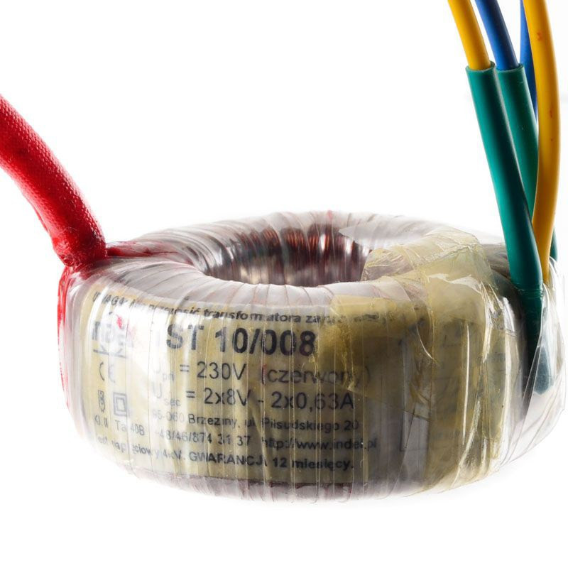 TST 10/008 2x8V-2x0,63A TRANSFORMATOR TOROIDALNY
