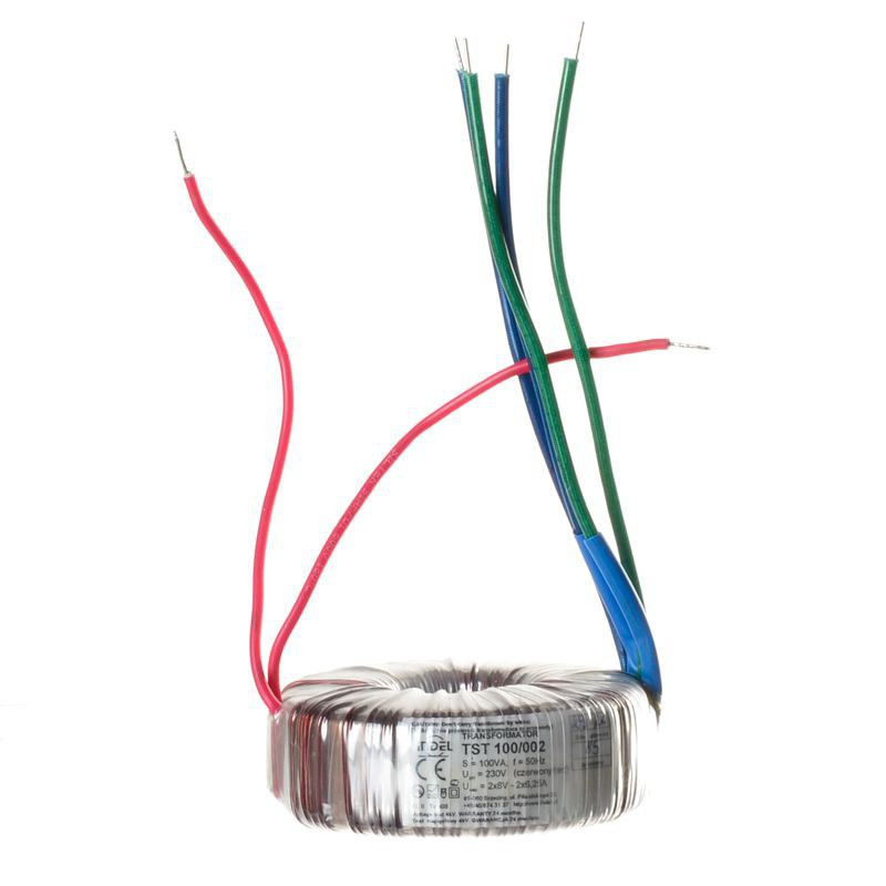 TST 100/002 2x8V-2x6,25A TRANSFORMATOR TOROIDALNY