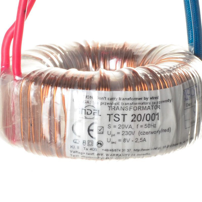 TST 20/001 8V-2,5A TRANSFORMATOR TOROIDALNY