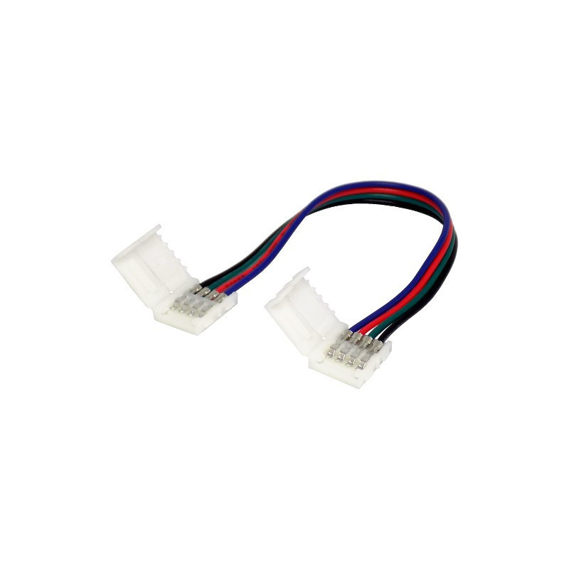 ZŁĄCZE LED KLIPS 4-PIN 10mm Z PRZEWODEM