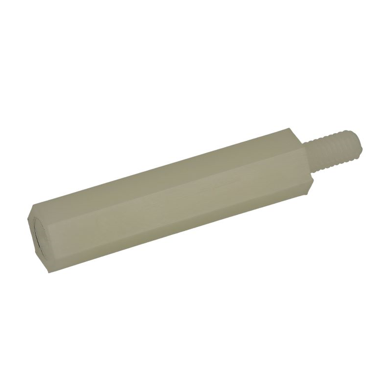 DYSTANS Z TWORZYWA 25MM Z GWINTEM Z/W