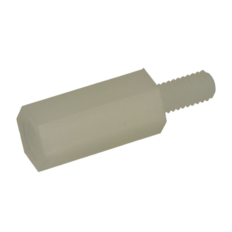 DYSTANS Z TWORZYWA 12mm Z GWINTEM Z/W