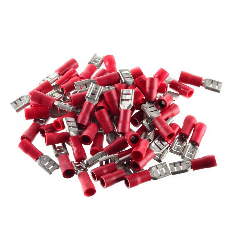 KONEKTOR GNIAZDO 4,8 W IZOL. op.100szt CZERWONY