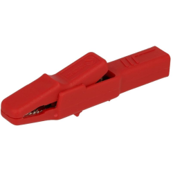 KROKODYLEK 300V 25A HIRSCHMANN AK2B SW CZERWONY 81mm wtykany (gniazdo bananowe 4mm)