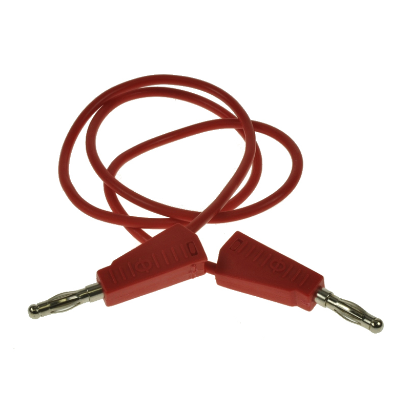 KABEL POMIAROWY BANAN-BANAN 0,5m CZERWONY