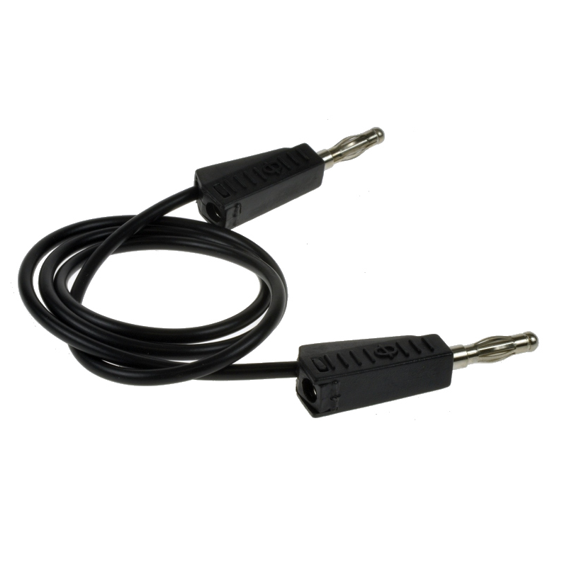 KABEL POMIAROWY BANAN-BANAN 0,5m CZARNY