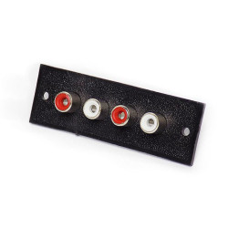 GNIAZDO 4xRCA NA PŁYTCE