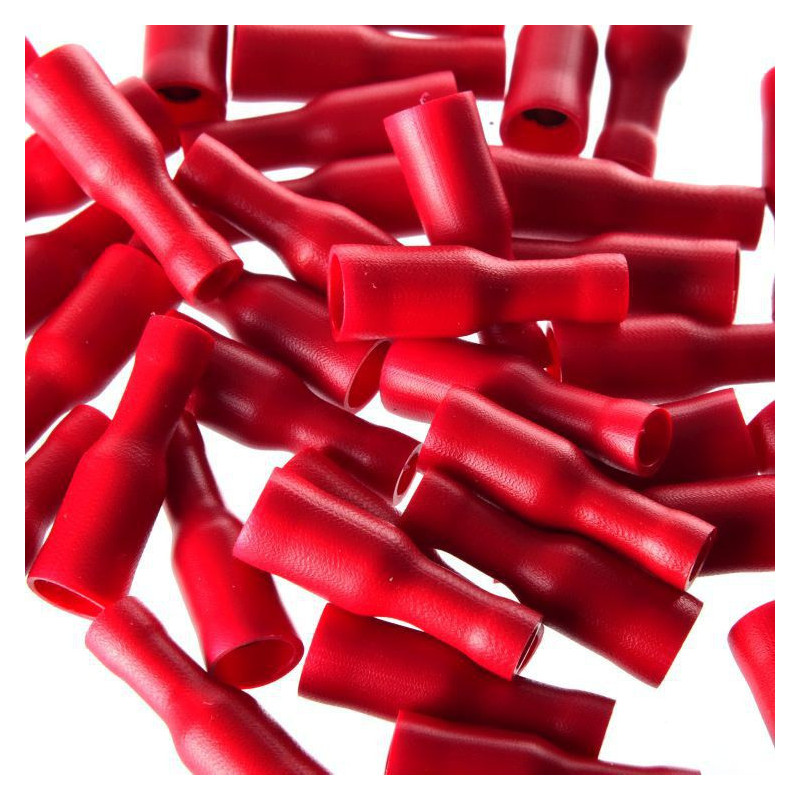 KONEKTOR OKRĄGŁY GNIAZDO IZOLOWANE CZERWONY 4mm