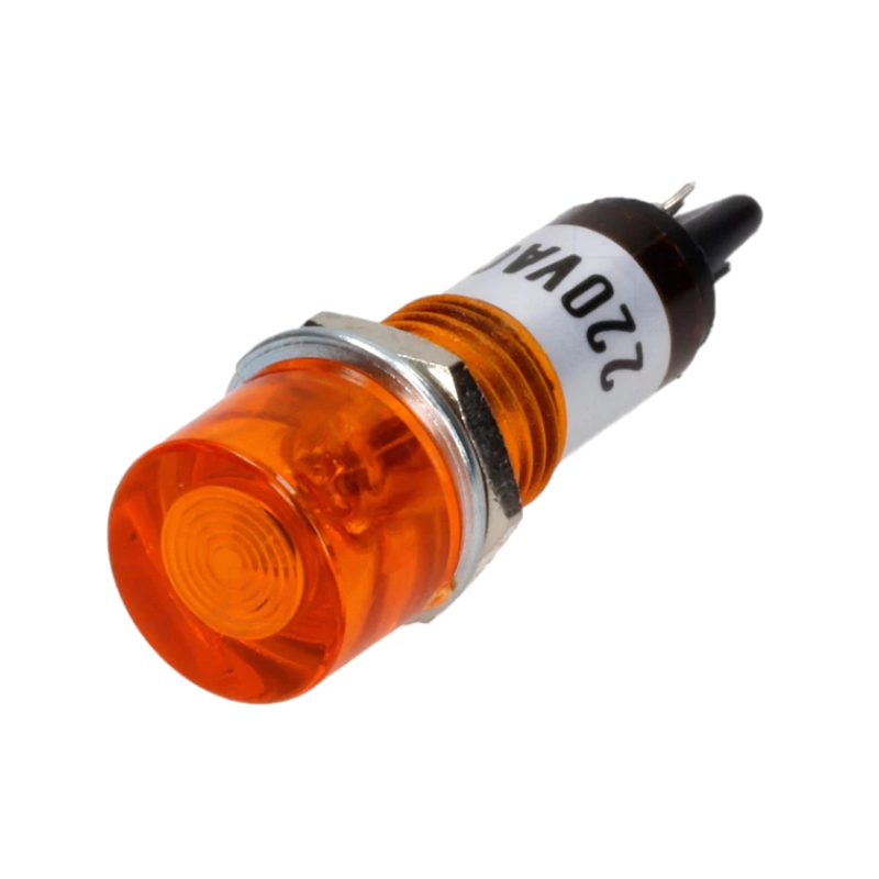 KONTROLKA 9mm 220VAC ŻÓŁTA OKRĄGŁA