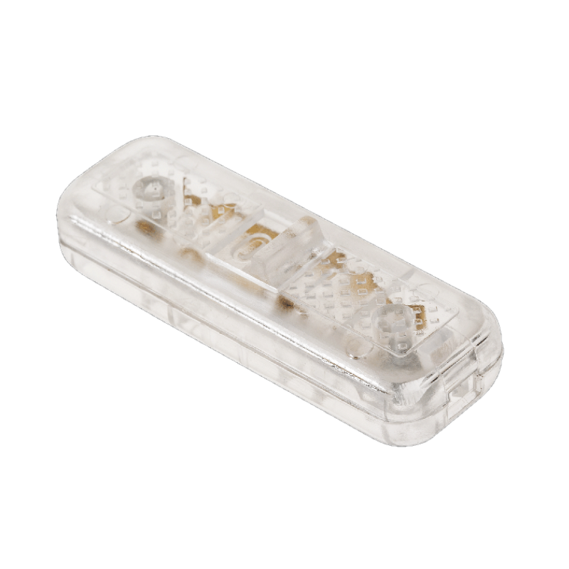 PRZEŁĄCZNIK PRZELOTOWY NA KABEL PRZEŹROCZYSTY 2A 250V