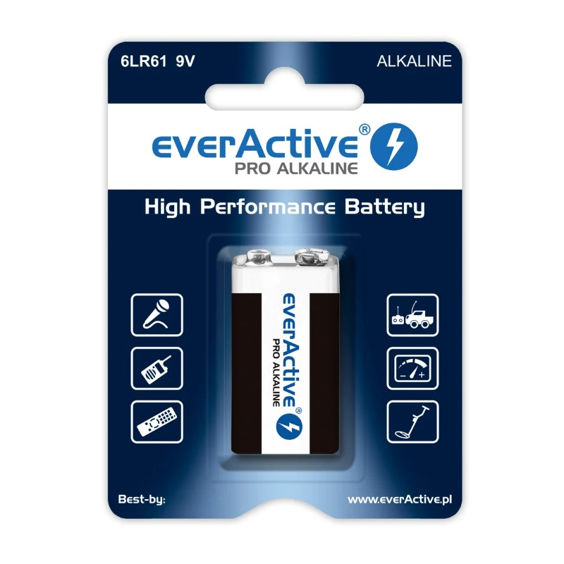 BATERIA 9V 6LR61 EVERACTIV PRO ALKALINE