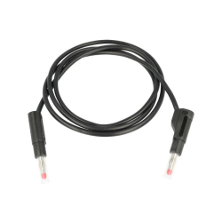 PRZEWÓD POMIAROWY 1,0m 2x WTYK BANAN 2,5mm2 SILIKON CZARNY