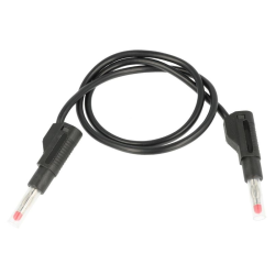 PRZEWÓD POMIAROWY 0,5m 2x WTYK BANAN 2,5mm2 SILIKON CZARNY